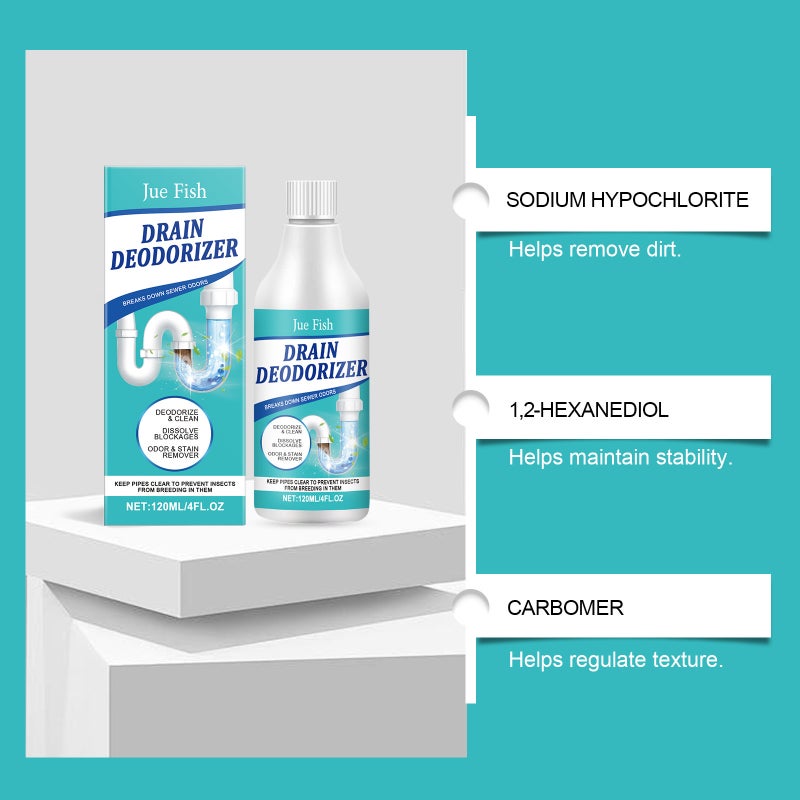 Jue Fish Pipe Unblocking Agent Cleans Dirt And Removes Stains Kitchen Bathroom Pipe Fresh And Smooth Cleaner - Image 3