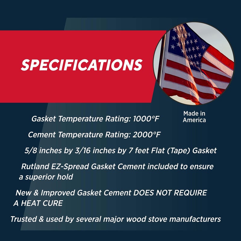 Rutland Products 95-6 Graphite Impregnated Flat Gasket Kit, 5/8" x 3/16" x 84", Black - Image 4