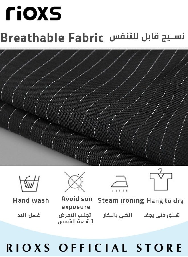 RIOXS - Kids Boys 4pcs Formal Dresswear Gentleman Suits Set Ceremony Clothing Set with Short Sleeves Shirt Bowtie Pants and Suspender for Party Wedding Performance and Formal Occasions - Image 1