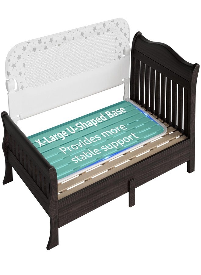 NUTIKAS Baby Bed Rail Guard for Crib - 58.9" Toddler Bed Rails for Twin,Full, Queen, Toddlers, Bunk Size Bed Swing Down Bedrail Extral Tall Child Safety Side Railing Guards for Kids - Image 2