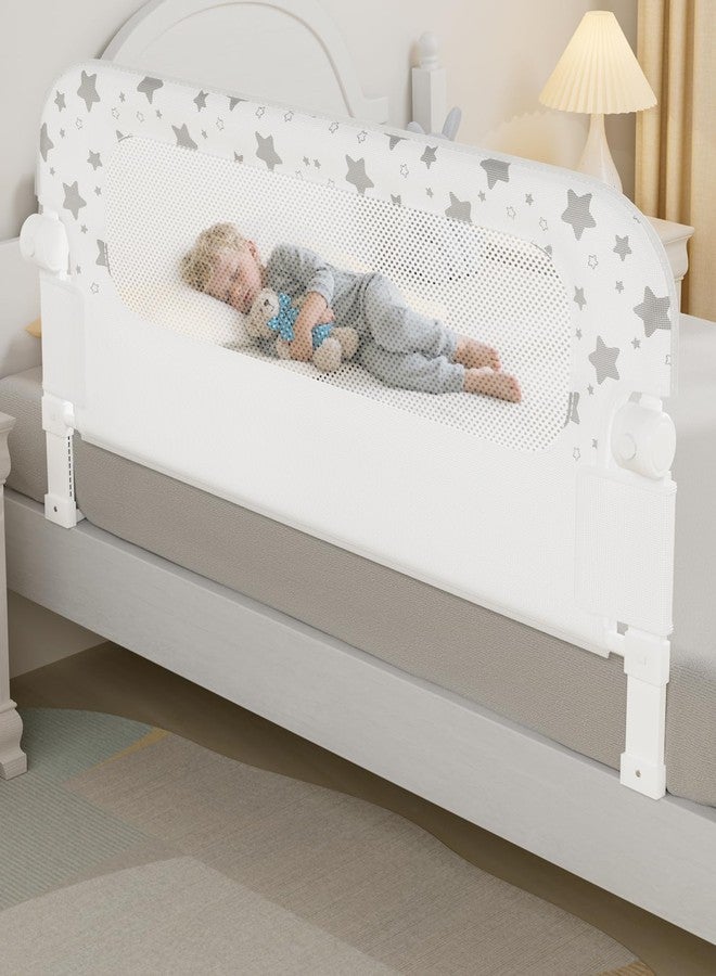 NUTIKAS Baby Bed Rail Guard for Crib - 58.9" Toddler Bed Rails for Twin,Full, Queen, Toddlers, Bunk Size Bed Swing Down Bedrail Extral Tall Child Safety Side Railing Guards for Kids - Image 1