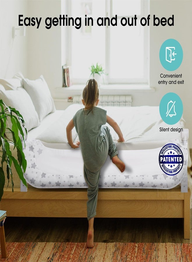 NUTIKAS Baby Bed Rail Guard for Crib - 58.9" Toddler Bed Rails for Twin,Full, Queen, Toddlers, Bunk Size Bed Swing Down Bedrail Extral Tall Child Safety Side Railing Guards for Kids - Image 3