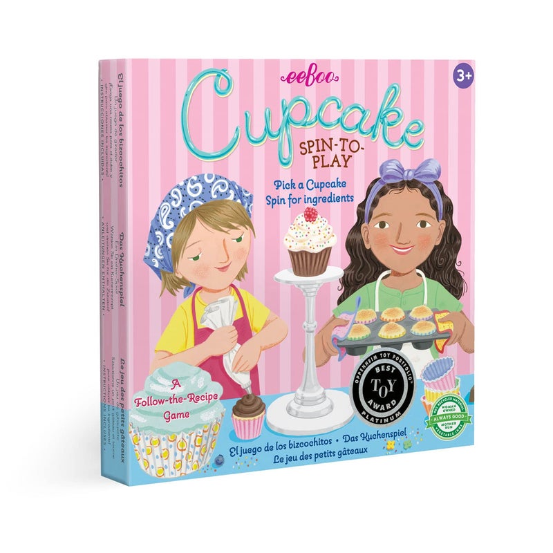 eeBoo Cupcake Spinner Game, Green - Image 1