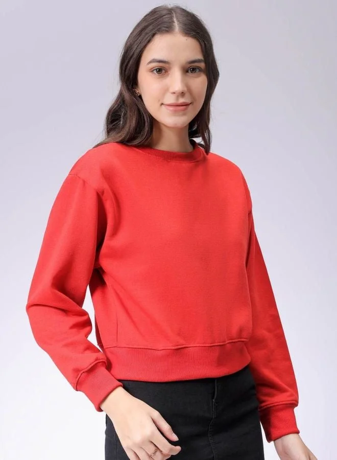 Freehand Women Regular Fit Graphic Printed Crew Neck Long Sleeve Crewneck Sweatshirt