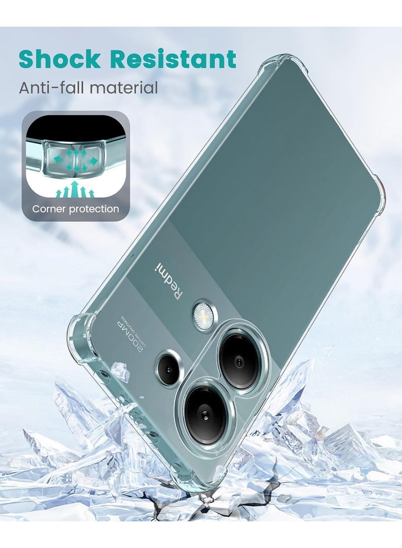 Techie Redmi Note 13 Pro 4G Case and Screen Protector Combo Pack 2 in 1 - Transparent TPU Bumper Case with HD Tempered Glass Screen Protector - Image 3