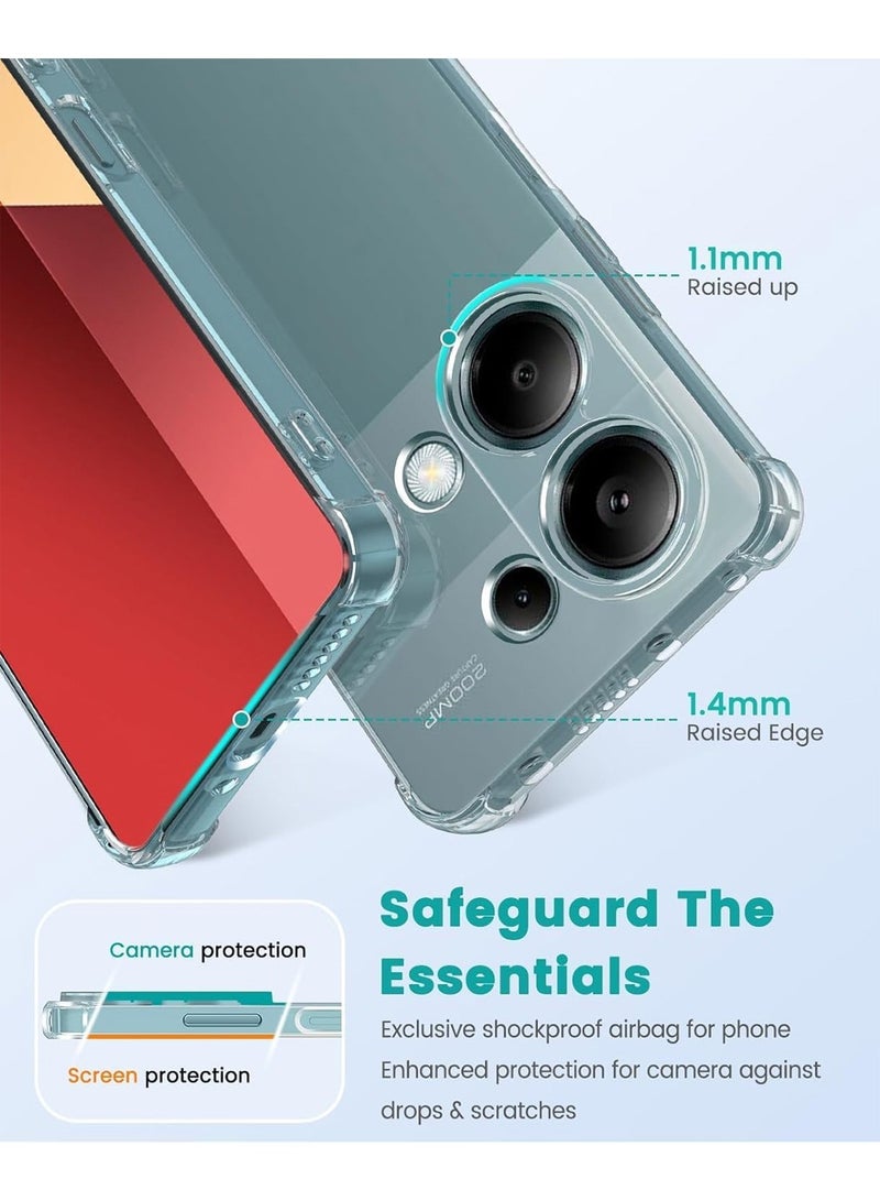 Techie Redmi Note 13 Pro 4G Case and Screen Protector Combo Pack 2 in 1 - Transparent TPU Bumper Case with HD Tempered Glass Screen Protector - Image 5