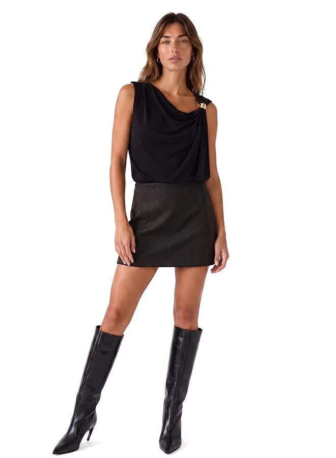 Koton Asymmetric Draped Blouse