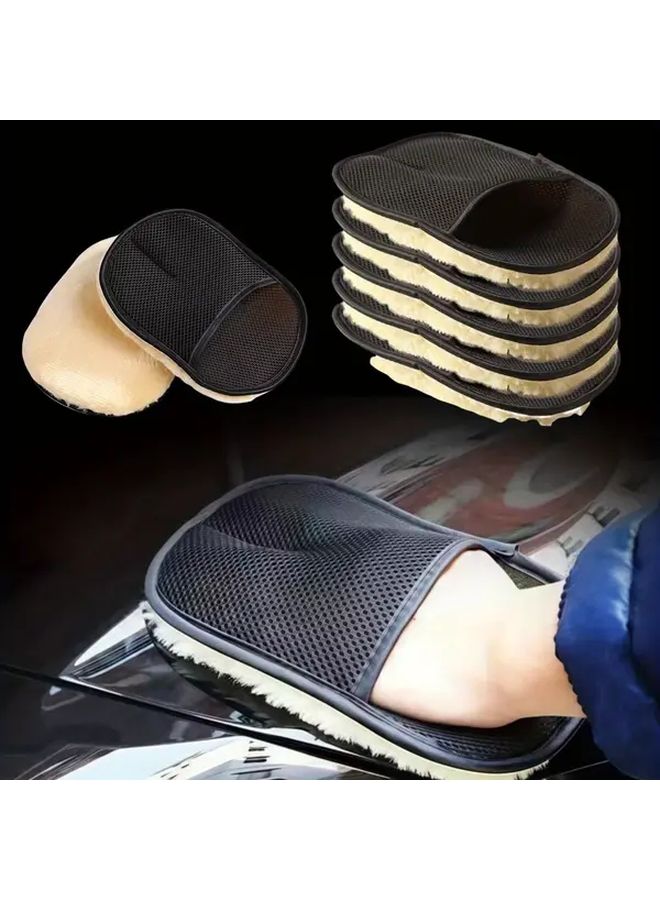 4pcs Microfiber Car Cleaning Gloves Soft Dense Detailing Brushes For Interior Exterior - Image 2