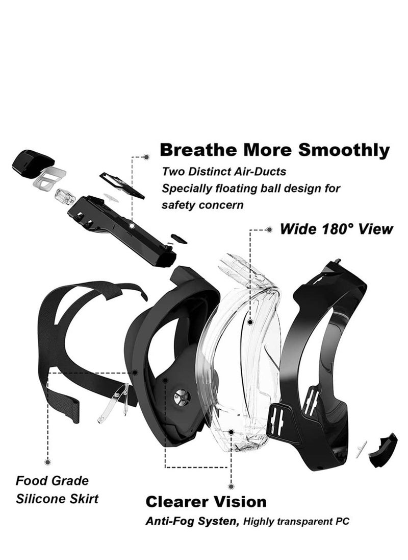 Full face Snorkeling mask with New Safety Breathing System and Camera Stand with 180-degree Panoramic View - pzsku/Z48A9329C36EEEFBF25FCZ/45/_/1731485631/04c4309a-c496-4c57-a6a9-42609a93138e