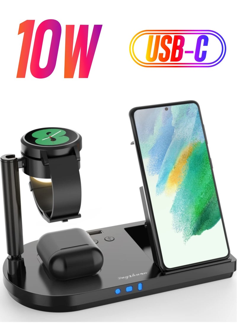 Wireless Charger for Samsung Charging Station, 3 in 1 Android Phone Trio Multiple Devices Charger for Galaxy S22 Ultra/S21/Z Flip/Fold 4/Buds, Charger for Galaxy Watch 5 Pro/4/3(Samsung Watch Only) - Image 1