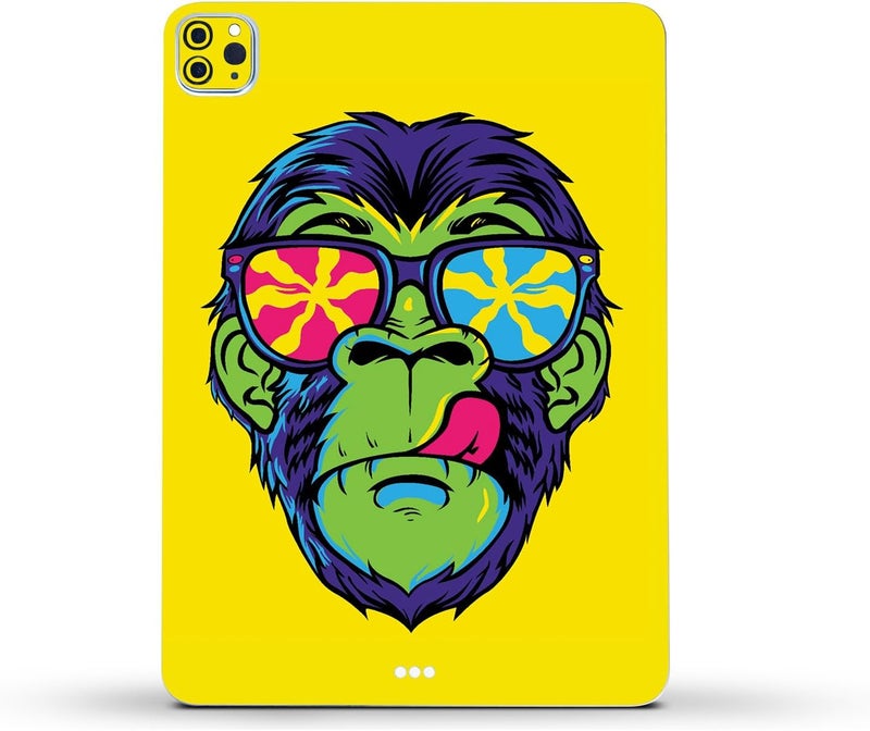 مايتي سكينز غلاف فينيلي قوي من MightySkins متوافق مع Apple iPad Pro 11" M2 الجيل الرابع (2022) - تصميم Hypno Chimp | واقي، متين، وفريد من نوعه | سهل التطبيق | مصنوع في الولايات المتحدة الأمريكية - Image 2