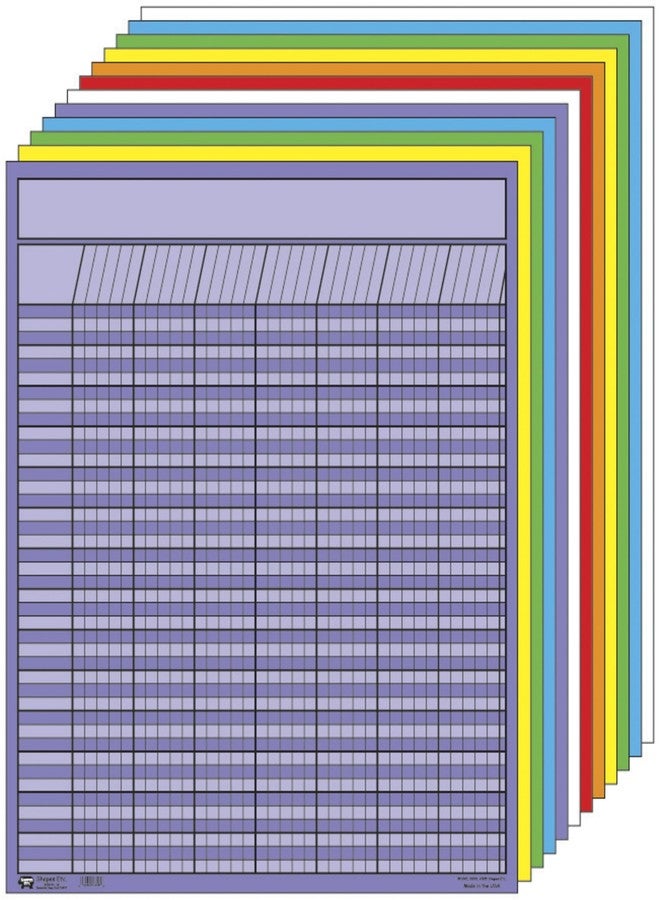 SHAPES ETC. Vertical Chart Set of 12 - Image 1
