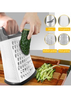 Oasisgalore Box Grater for Kitchen Four Sided Cheese Grinder  - Image 2