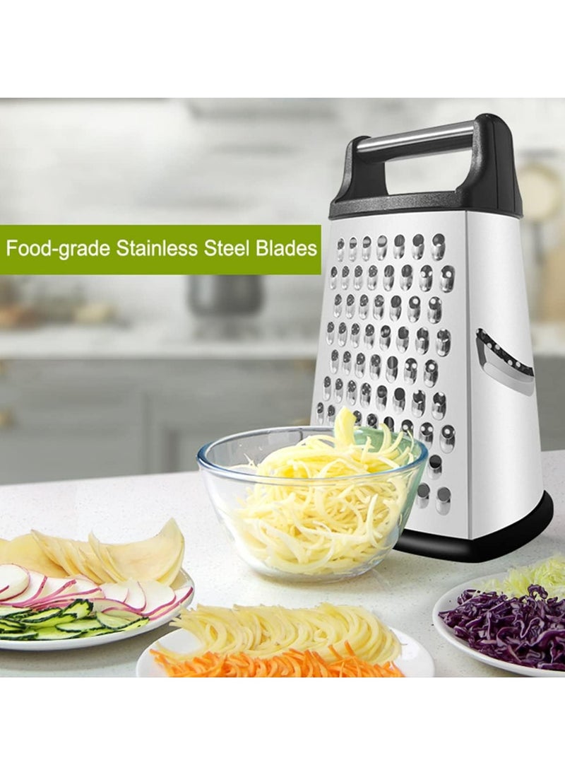 Oasisgalore - Box Grater for Kitchen Four Sided Cheese Grinder - Image 1