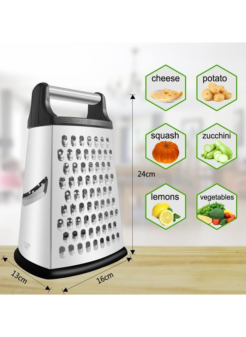Oasisgalore - Box Grater for Kitchen Four Sided Cheese Grinder - Image 1