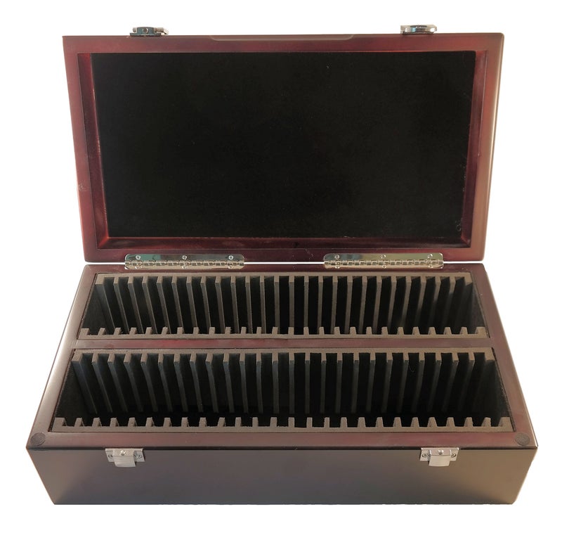 Guardhouse Certified Coin Wood Dark Mahogany Finish FiftyCoin StorageDisplay Box for PCGSNGCPremierUrsae Minoris Style Holders - Image 4