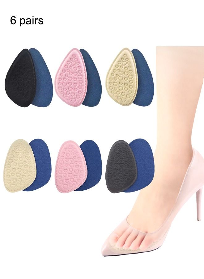 6Pcs Metatarsal Pads for Women Anti-Sliding Pads for Open Toe Shoes Ball of Foot Cushions Shoe Filler All Day Pain Relief and Comfort Reduce Foot Slip Ball of Foot - Image 1
