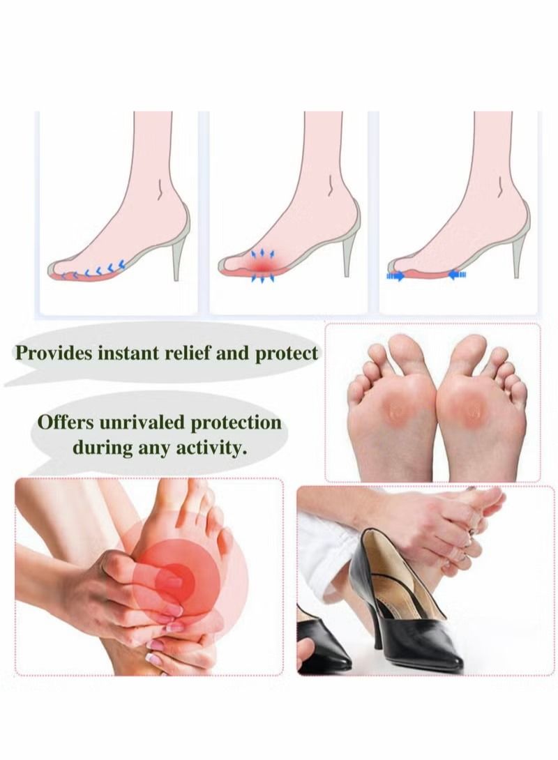 6Pcs Metatarsal Pads for Women Anti-Sliding Pads for Open Toe Shoes Ball of Foot Cushions Shoe Filler All Day Pain Relief and Comfort Reduce Foot Slip Ball of Foot - Image 3