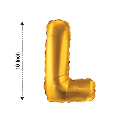 JUST PARTY Gold Letters Alphabets Foil Balloons for Birthday/Anniversary/Bachelorette/Wedding/Farewell & Other Ocassions, Make Your Own Custom Phrase - Image 3