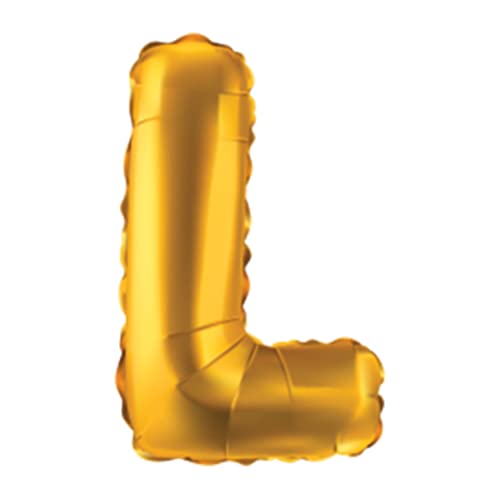 JUST PARTY Gold Letters Alphabets Foil Balloons for Birthday/Anniversary/Bachelorette/Wedding/Farewell & Other Ocassions, Make Your Own Custom Phrase - Image 1