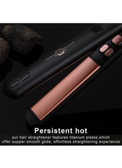 Tornado Keratiner 240℉ Portable Hair Straightening Ceramic Flat Iron Black With Rotatable Power Cord 1 Min Fastheat  - Image 2
