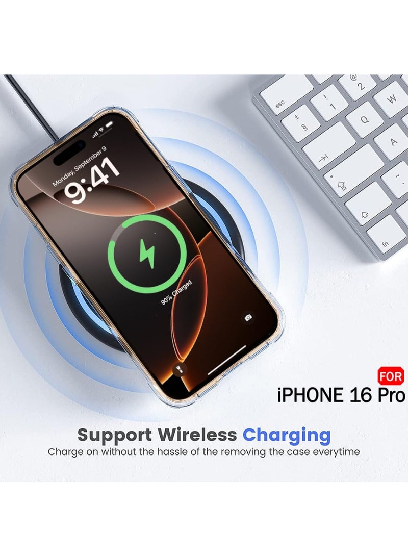 Line Ultra-Hybrid Crystal Clear Back Case Cover for iPhone 16 Pro | Shockproof Design | Camera Protection Bump | Hard Clear Back | Bumper Cover Case for iPhone 16 Pro (PC & TPU, Transparent) - Image 4