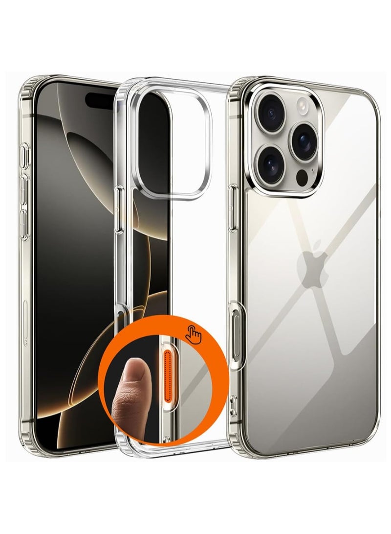 Line Ultra-Hybrid Crystal Clear Back Case Cover for iPhone 16 Pro | Shockproof Design | Camera Protection Bump | Hard Clear Back | Bumper Cover Case for iPhone 16 Pro (PC & TPU, Transparent) - Image 5