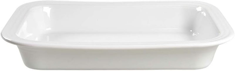 ® Rectangular Baker (9" x 13") – Durable Ceramic, Lead-Safe, Dishwasher/Microwave/Oven Safe – Made in USA Dinnerware - White