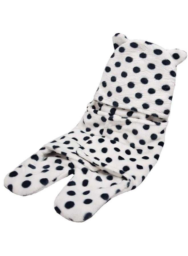 First Kick مجموعة بطانيات الأطفال حديثي الولادة من فيرست كيك، فائقة النعومة، قابلة للارتداء، مصنوعة من الصوف والبوليستر المتين، تُستخدم ككيس نوم للأطفال الرضع من الجنسين (76 سم × 70 سم، من 0 إلى 6 أشهر)، لون أسود منقط. - Image 2