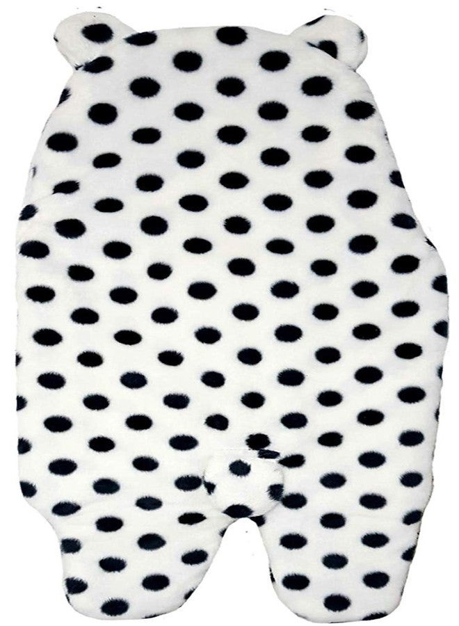 First Kick مجموعة بطانيات الأطفال حديثي الولادة من فيرست كيك، فائقة النعومة، قابلة للارتداء، مصنوعة من الصوف والبوليستر المتين، تُستخدم ككيس نوم للأطفال الرضع من الجنسين (76 سم × 70 سم، من 0 إلى 6 أشهر)، لون أسود منقط. - Image 3