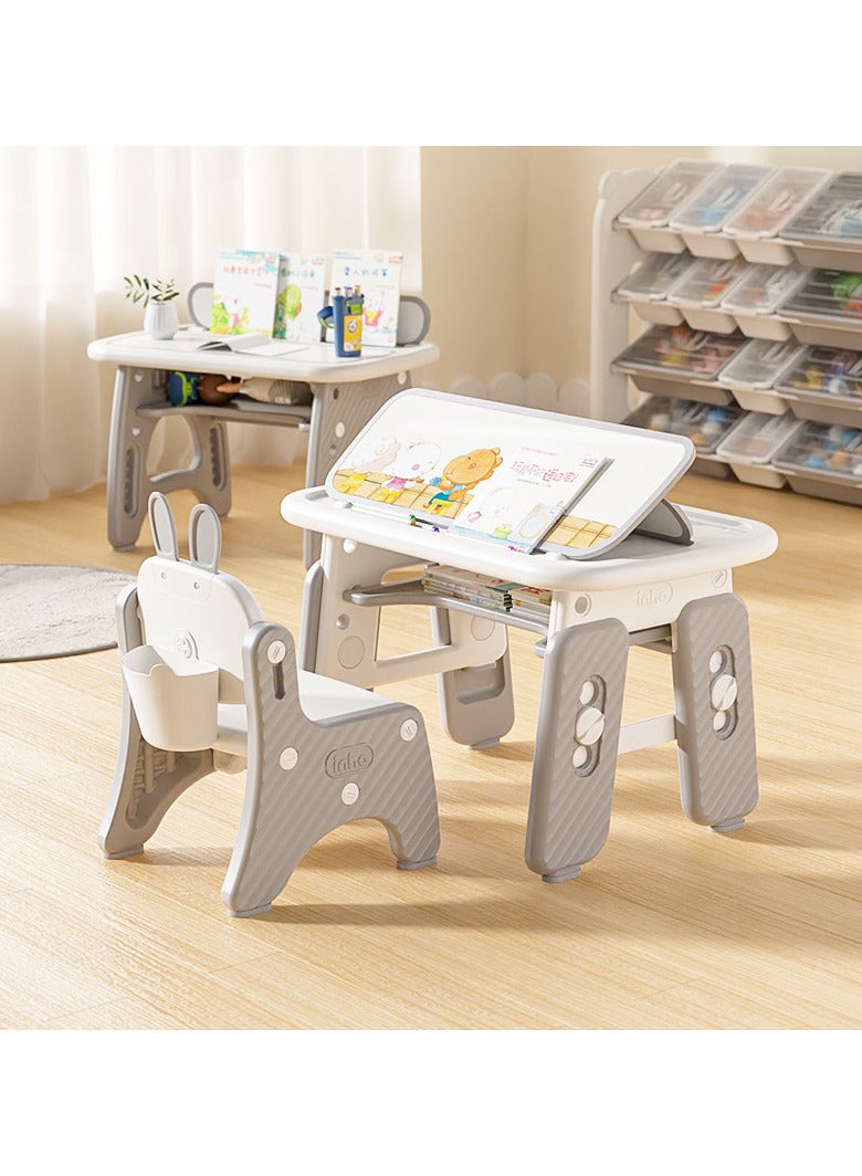 OLUDENIZ "Adjustable 2-in-1 Kids Desk and Chair Set with Magnetic Drawing Board, Storage, and Ergonomic Design – 79x50x77 CM Large Size"  - Image 3