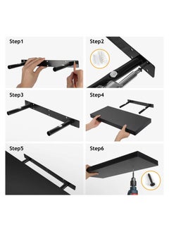 co arma A set of 3 easy-to-install hanging wall shelves, 25,40,60 cm  - Image 2