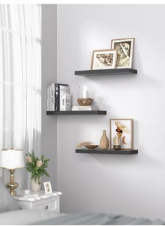 co arma A set of 3 easy-to-install hanging wall shelves, 25,40,60 cm  - Image 4
