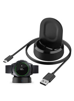 ELTRAZONE Charger for Samsung Galaxy Watch 42mm 46mm, Wireless Fast Charger Dock for Samsung Galaxy Smart Watch gear S3 Portable Charging Cradle Dock Charger stand with USB Cable(Black)  - Image 1