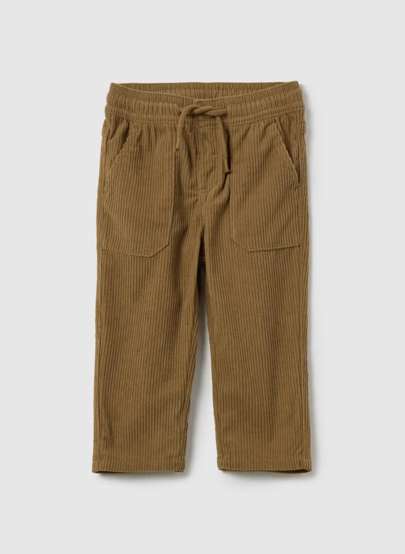 Ovs BROWN NEWBORN TROUSERS REGULAR FIT