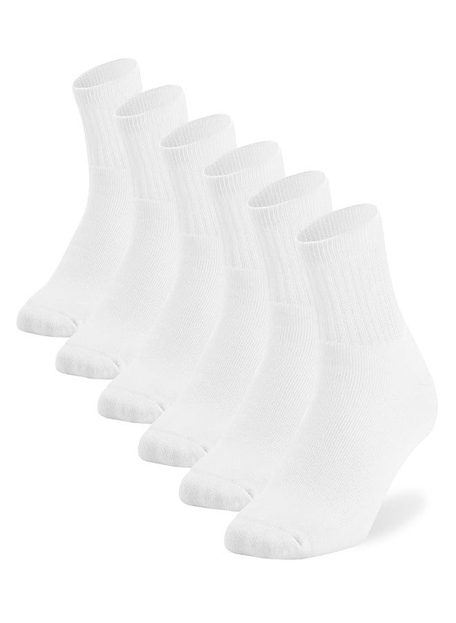 واندر جوارب نسائية قصيرة من WANDER، جوارب قطنية مبطنة بالكامل، 6 أزواج، جوارب رياضية مضادة للتقرحات، مقاسات 7-10/10-13 - Image 1