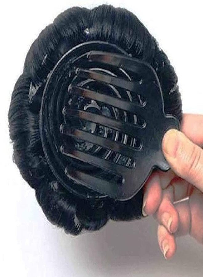 BeatStock Womens Artificial Crystal Hair Bun in Black colour - Image 3