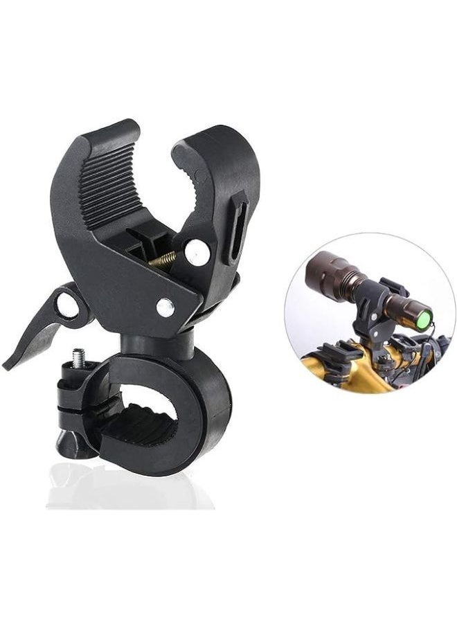 Bicycle Handlebar Mount LED Flashlight Torch Clip Mount Holder
