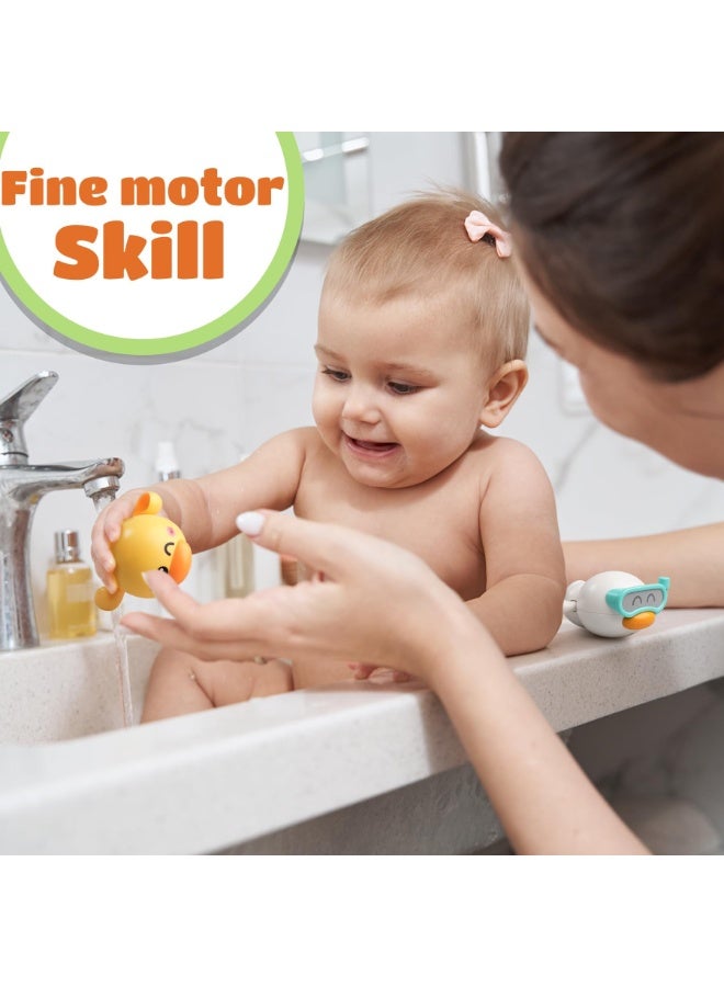 Baby Bath Toys, 3 Pcs Wind Up Duck Bathtub Toys for Toddlers 1-3 Years Old, Floating Pool Games, Water Toys for Swimming for Boys and Girls - Image 2