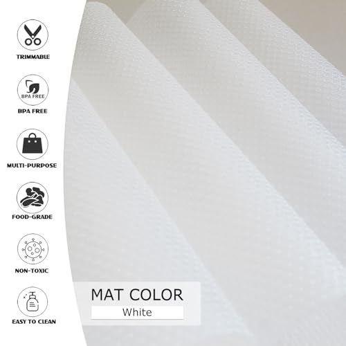 Daixers 10Pcs Refrigerator Liners, Washable Fridge Liner Shelf Mats Refrigerator Pads for Cupboard Cabinet Drawer Home Kitchen Accessories Organization (Clear) - Image 3