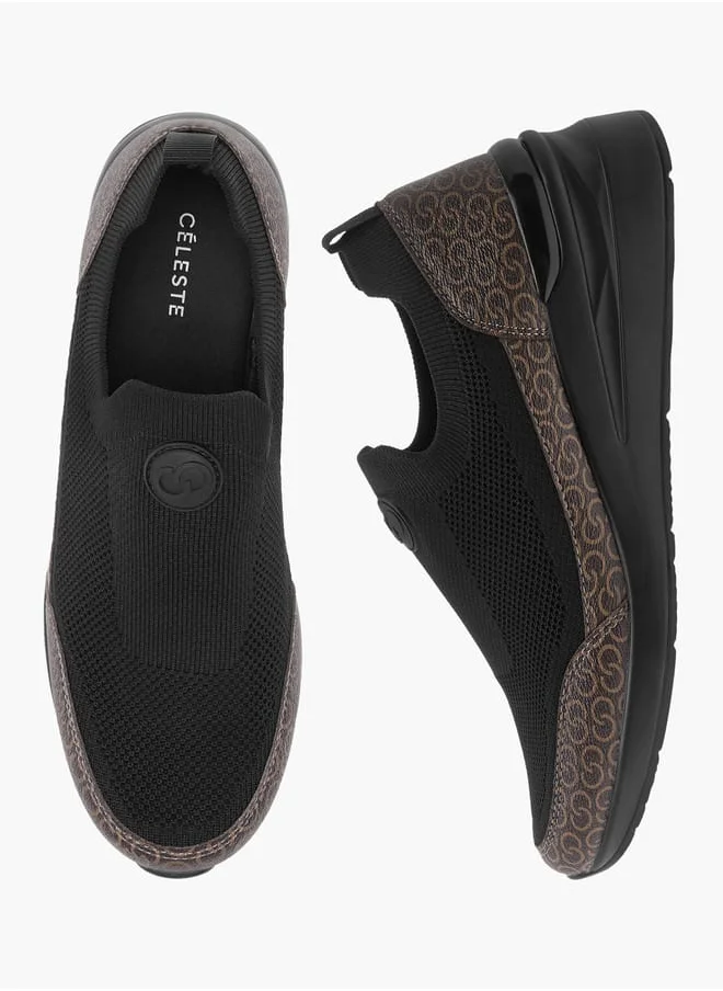 سيليست Women's Logo Detail Slip-On Sneakers