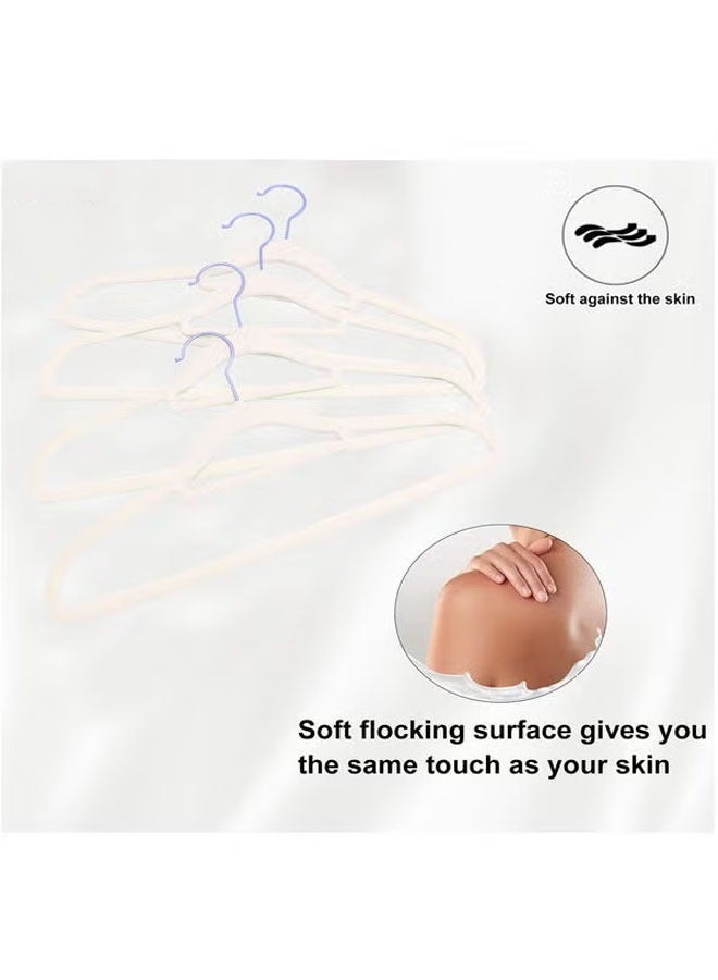 بلومنغ تايم 1 مجموعة من 100 قطعة المخملية الشماعات يمكن استدارة 360 درجة لتوفير مساحة دسم الأبيض - Image 4