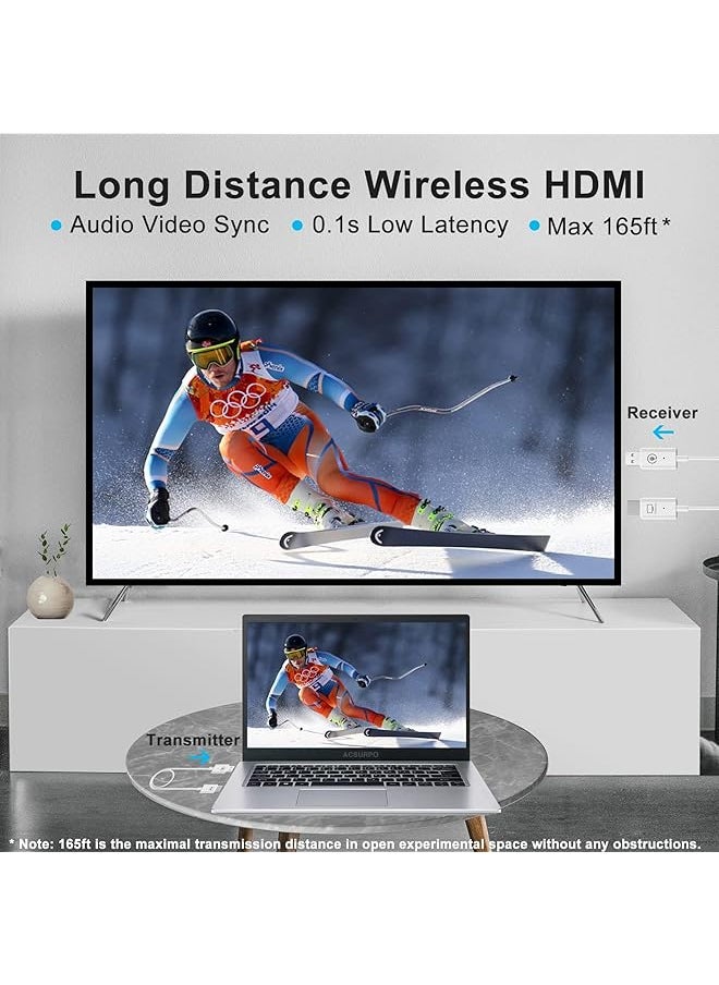 erorex - Wireless Hdmi Transmitter And Receiver Plug And Play Portable 2.4G 5Ghz 1080P Wireless Hdmi Extender Video Audio Projection For Desktop Pc Tv Box Ps4 5 To Tv Projector Monitor - Image 1
