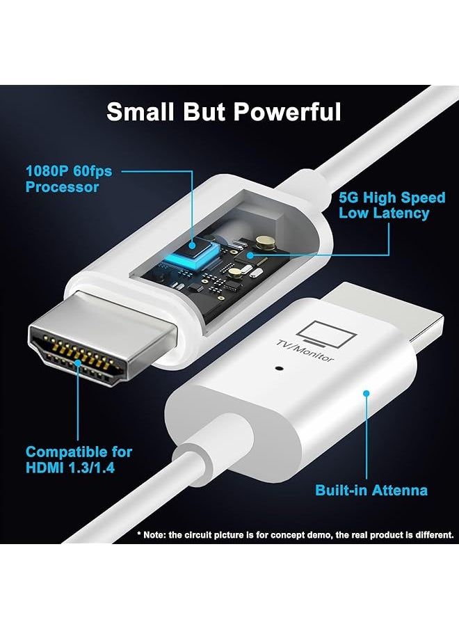 erorex - Wireless Hdmi Transmitter And Receiver Plug And Play Portable 2.4G 5Ghz 1080P Wireless Hdmi Extender Video Audio Projection For Desktop Pc Tv Box Ps4 5 To Tv Projector Monitor - Image 1