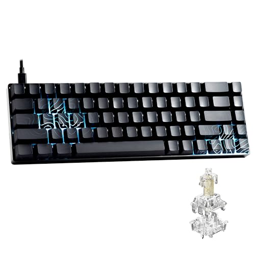 HITIME XVX HE68 Max Rapid Trigger Keyboard 60% Percent,Hall Effect Keyboard with Gateron Magnetic Jade Max Switch,CNC Aluminum Frame Custom Mechanical Key Board for PC/Laptop/Xbox/PS4/PS5, Black Phantom - Image 1