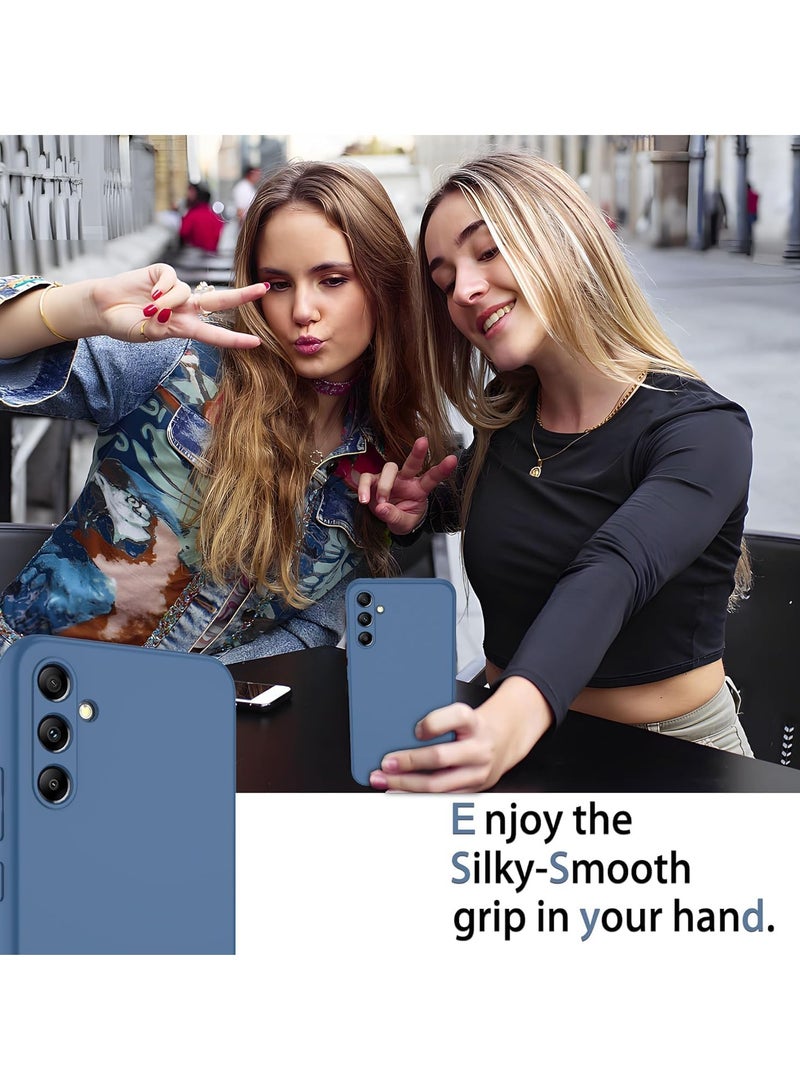 Samsung Galaxy A55 5G Jelly  Case Cover Soft Silicone Slim fit TPU Case Light weight Back Cover Matte Finish Shockproof Cover Anti fingerprint Case Designed For A55 5G Blue