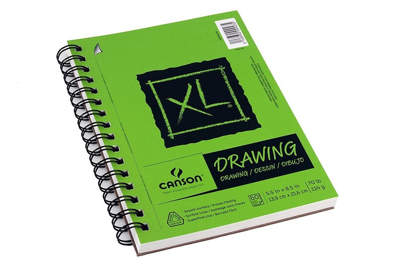 Canson XL Series Drawing Paper, Wirebound Pad, 5.5x8.5 inches, 60 Sheets (70lb/114g) - Artist Paper for Adults and Students - Charcoal, Colored Pencil, Ink, Pastel, Marker - Image 2