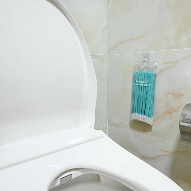 Kevinrooty 50PCS Disposable Crevice Cleaning Brush Kit, Disposable Toilet Brush, Window Sill, Keyboard, Car AC Cleaner (Blue) - Image 2
