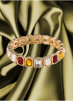 HaveDream High Quality And Exquisite Women's Alloy Bracelet, Colored Glass Diamond Temperament Bracelet - Red And Yellow  - Image 5