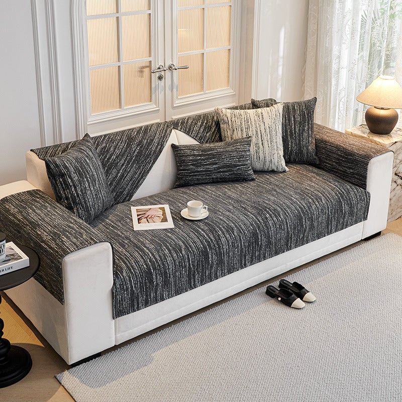 Minimalist Chenille Sofa Cushion Four Seasons Universal Simple Modern Non-Slip Cushion Full Cover Cloth Towel - Image 1